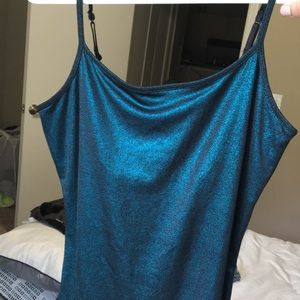 Teal sparkle cami.